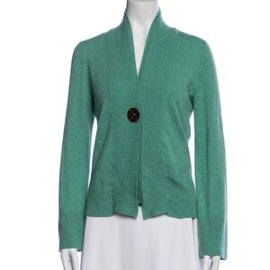 Brunello Cucinelli Cashmere Cardigan Green One Button Luxury